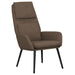 Relaxstoel met voetenbank stof taupe