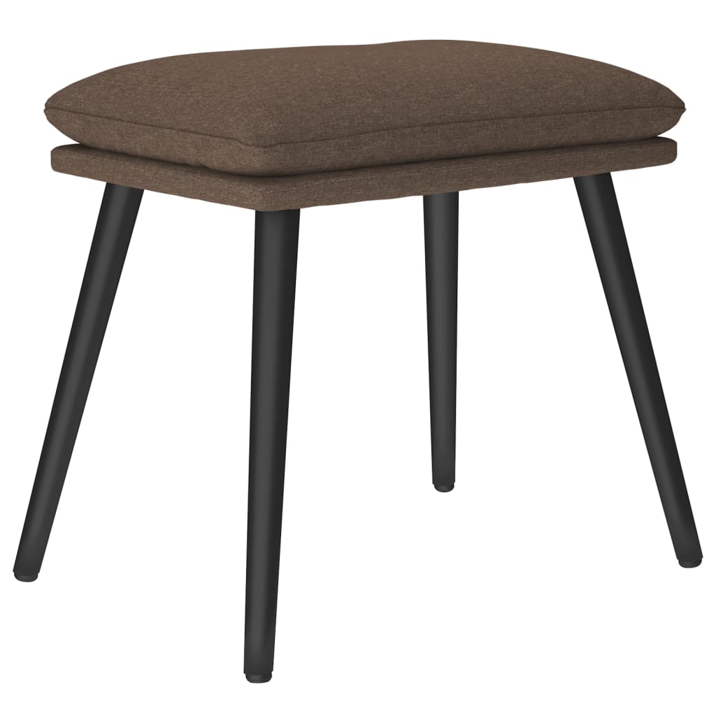 Relaxstoel met voetenbank stof taupe