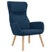 Relaxstoel met voetenbank fluweel blauw