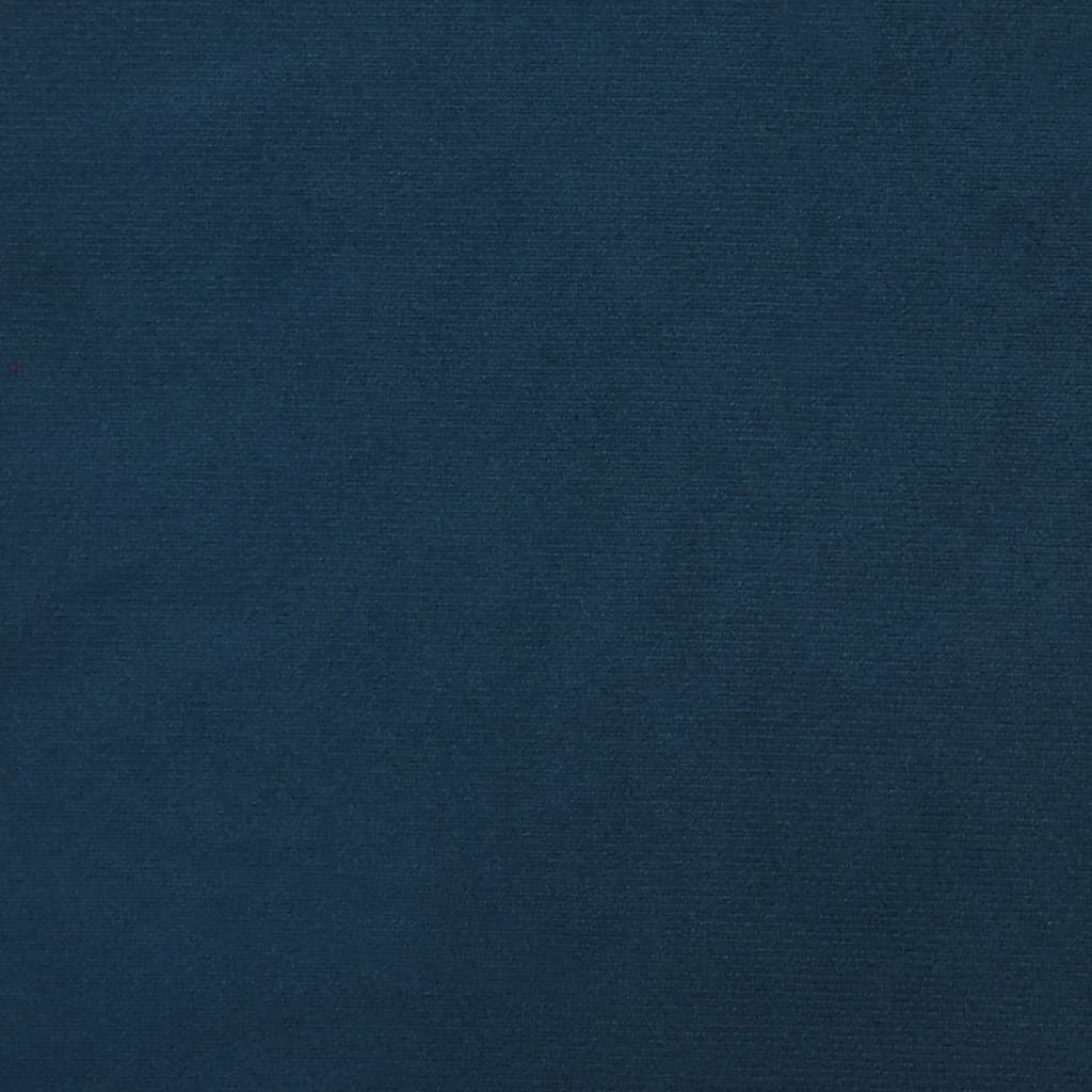 Relaxstoel met voetenbank fluweel blauw