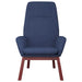 Relaxstoel met voetenbank stof blauw
