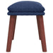 Relaxstoel met voetenbank stof blauw