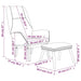 Relaxstoel met voetenbank stof blauw