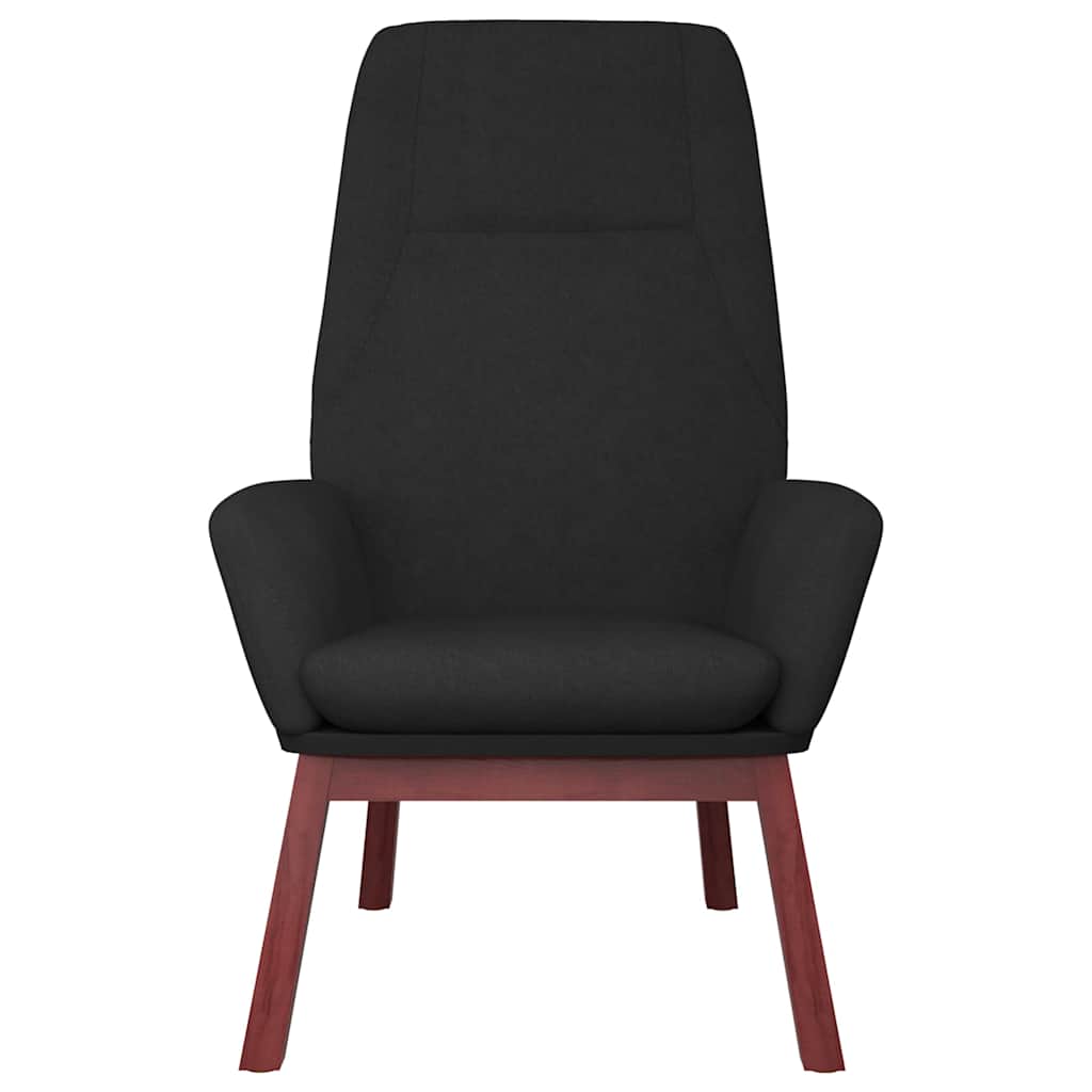 Relaxstoel met voetenbank stof zwart