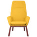Relaxstoel met voetenbank stof mosterdgeel