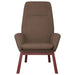 Relaxstoel met voetenbank stof taupe