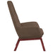 Relaxstoel met voetenbank stof taupe