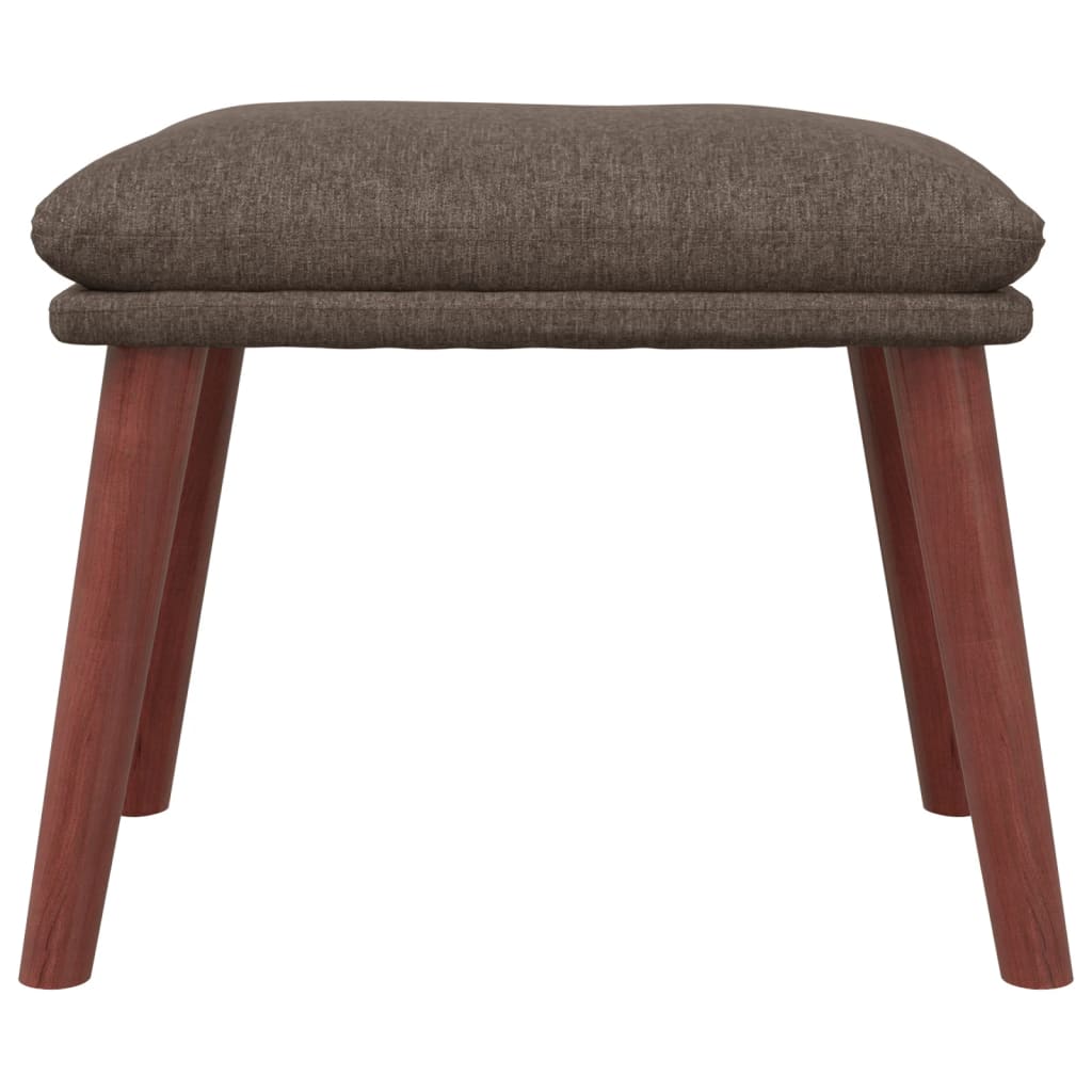 Relaxstoel met voetenbank stof taupe