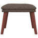 Relaxstoel met voetenbank stof taupe