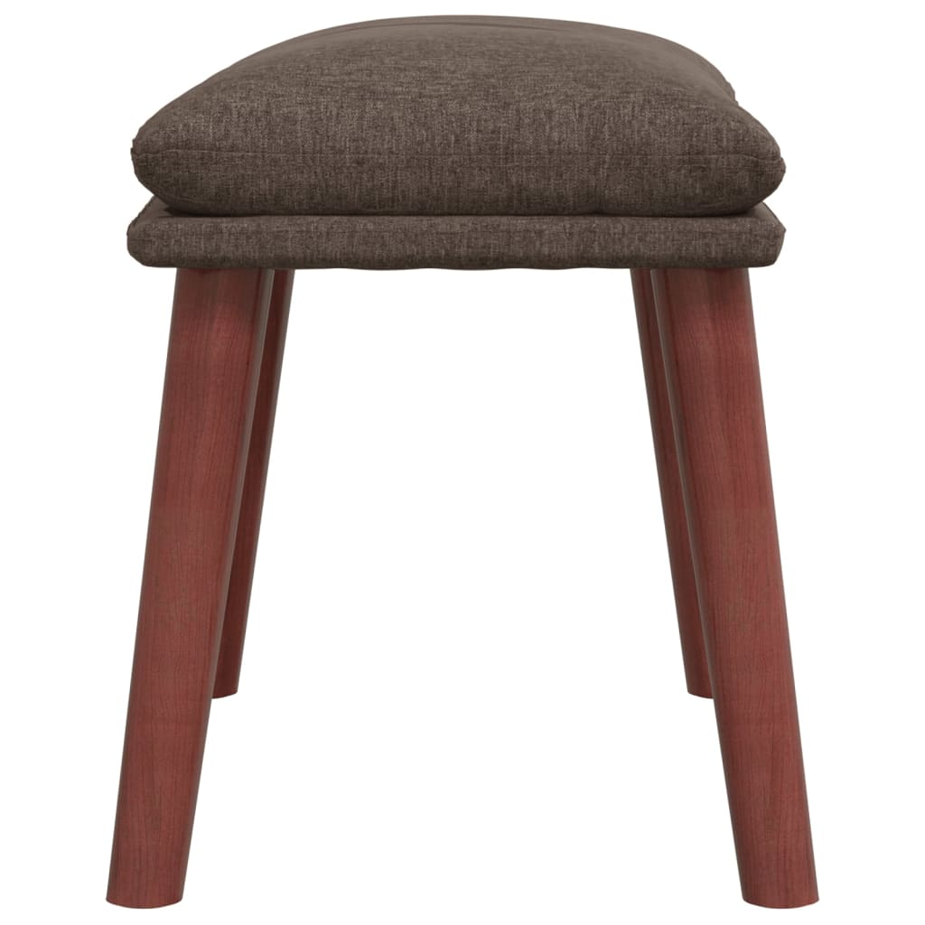 Relaxstoel met voetenbank stof taupe