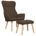 Relaxstoel met voetenbank stof bruin