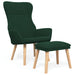 Relaxstoel met voetenbank stof donkergroen
