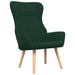 Relaxstoel met voetenbank stof donkergroen