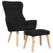 Relaxstoel met voetenbank stof zwart