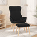 Relaxstoel met voetenbank stof zwart
