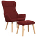 Relaxstoel met voetenbank stof wijnrood