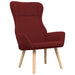 Relaxstoel met voetenbank stof wijnrood