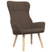 Relaxstoel met voetenbank stof taupe