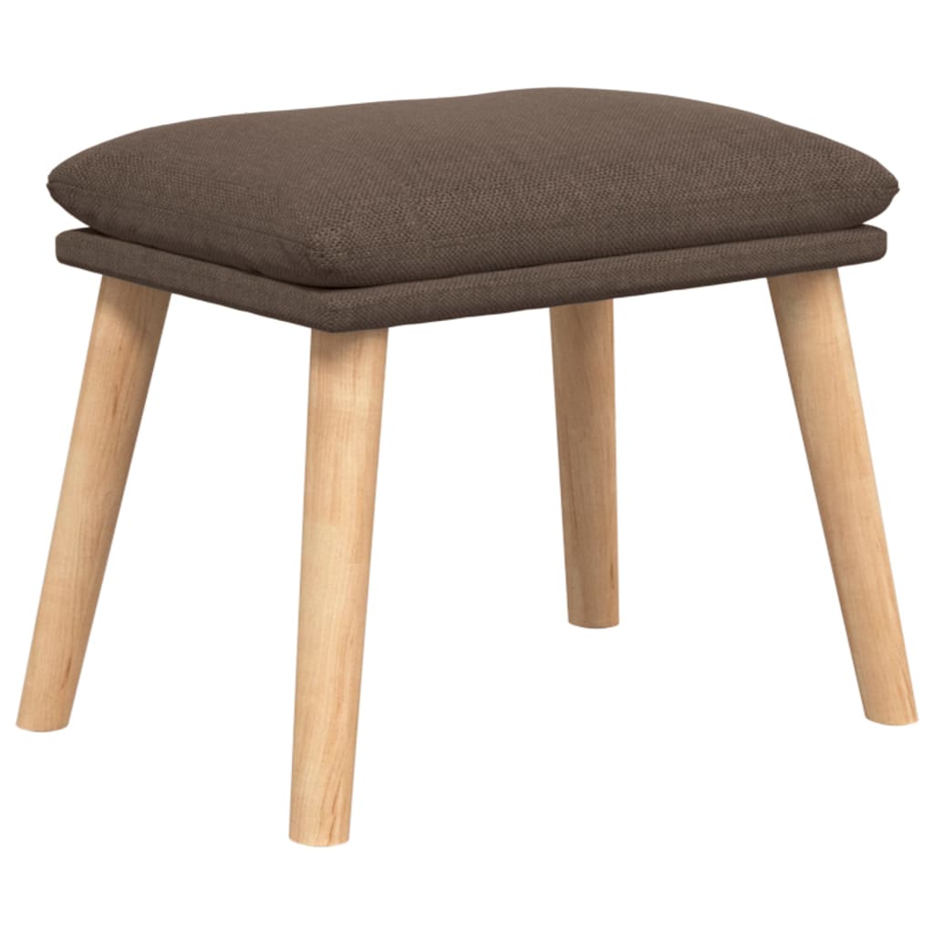 Relaxstoel met voetenbank stof taupe