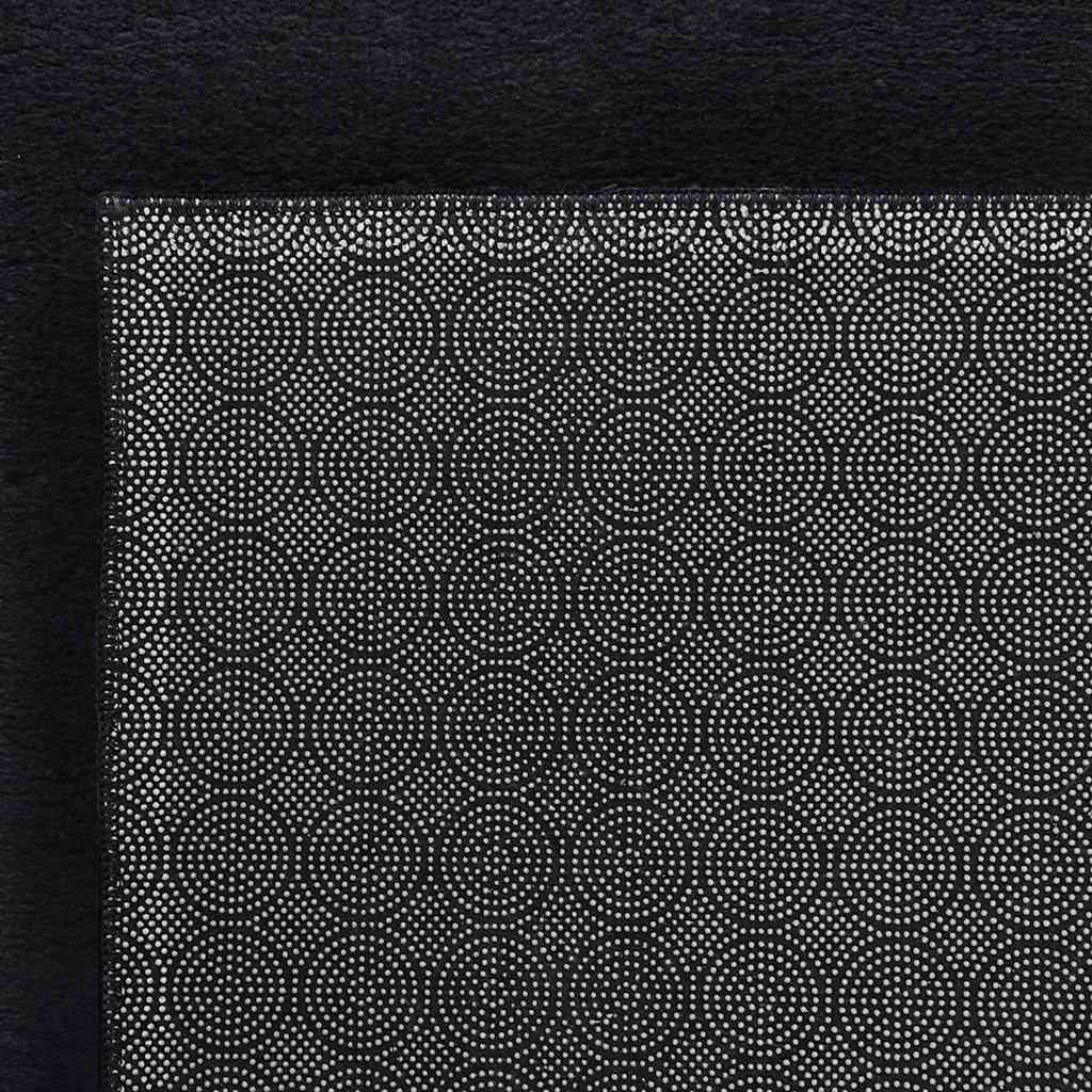 Vloerkleed wasbaar korte pool anti-slip 160x230 cm zwart