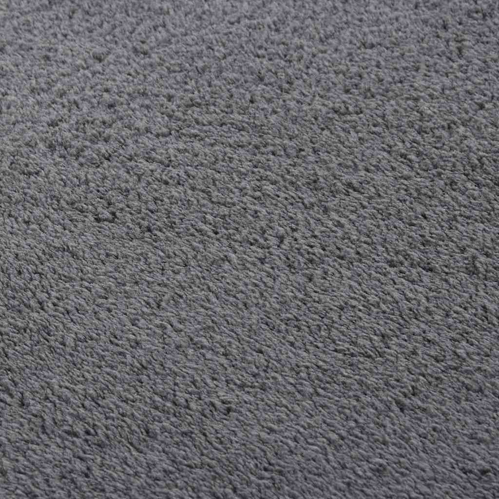 Vloerkleed wasbaar korte pool anti-slip 160x230 cm antraciet