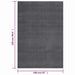 Vloerkleed wasbaar korte pool anti-slip 160x230 cm antraciet