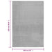 Vloerkleed wasbaar korte pool anti-slip 160x230 cm grijs