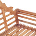 Tuinbank 127x58,5x92,5 cm massief teakhout