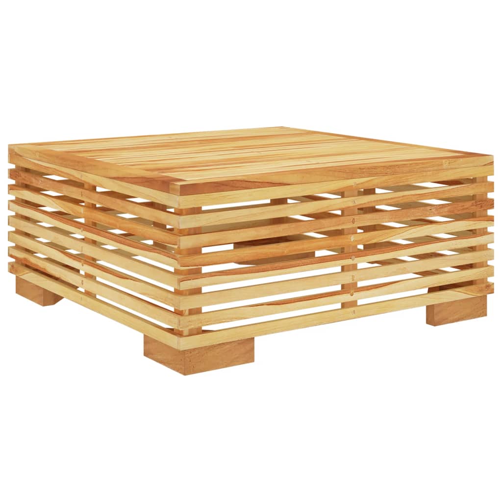 Tuintafel 69,5X69,5X31 Cm Massief Teakhout Crème