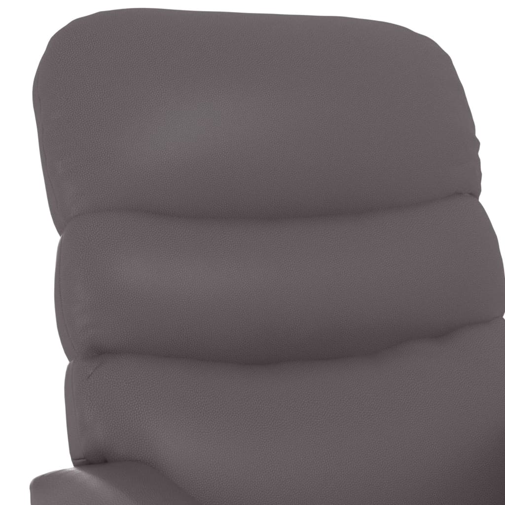 Fauteuil verstelbaar kunstleer grijs