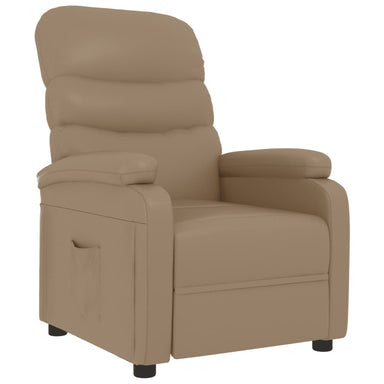 Fauteuil verstelbaar kunstleer cappuccinokleurig