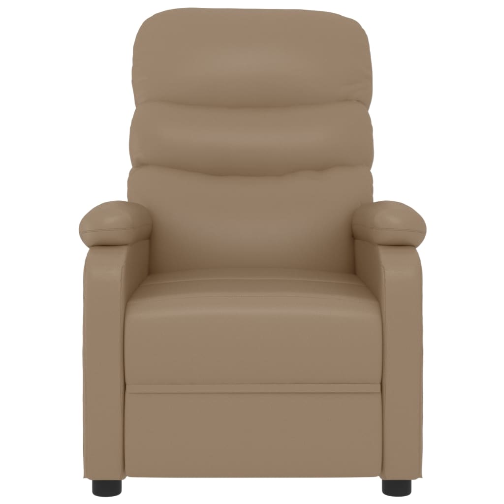 Fauteuil verstelbaar kunstleer cappuccinokleurig