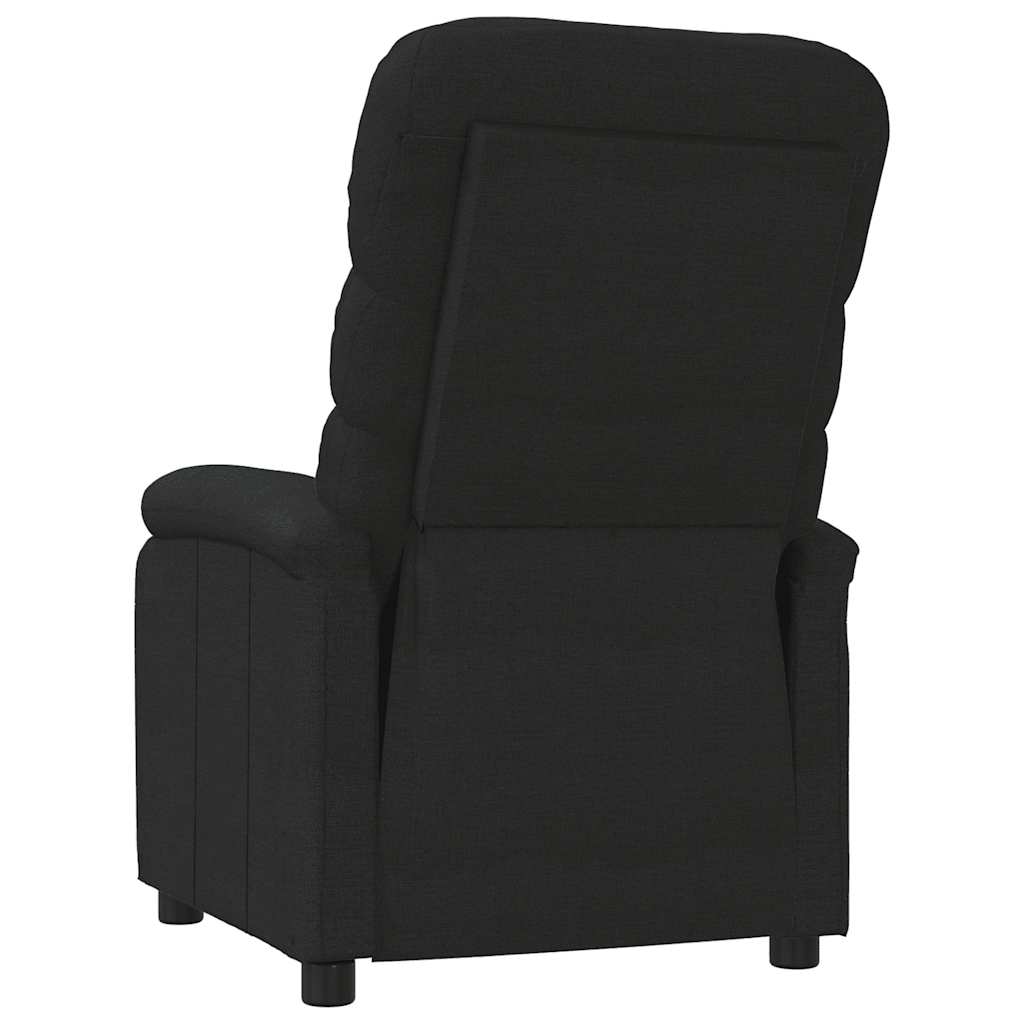 Fauteuil verstelbaar stof zwart