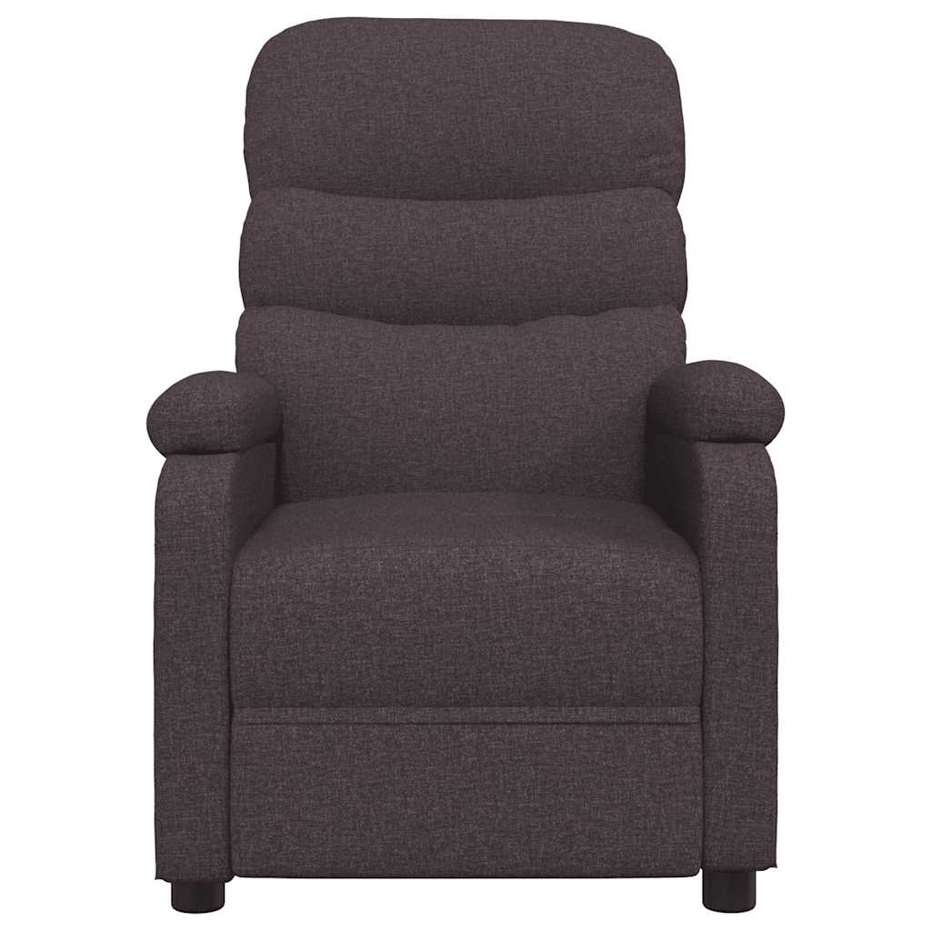 Fauteuil verstelbaar stof donkerbruin