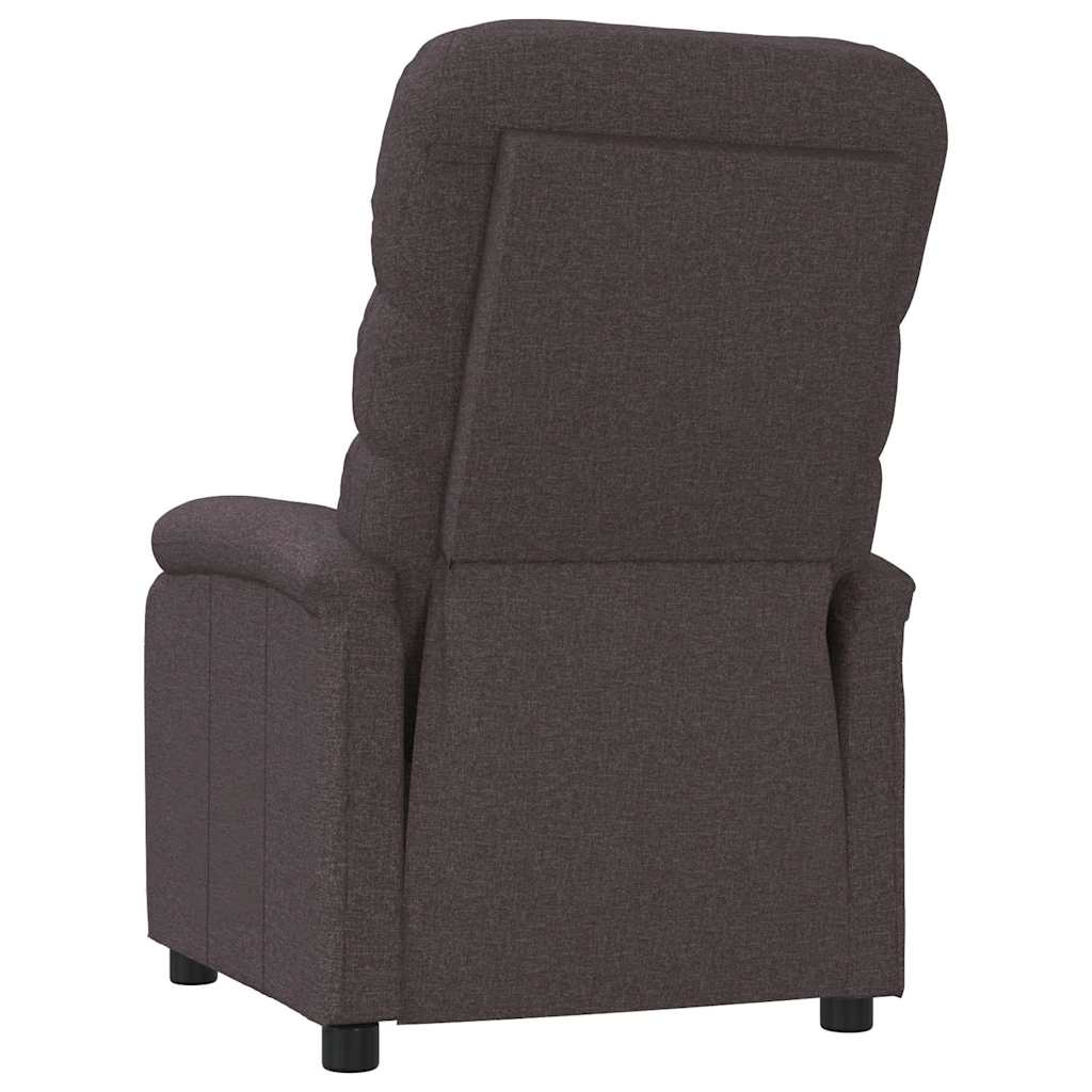 Fauteuil verstelbaar stof donkerbruin