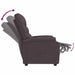 Fauteuil verstelbaar stof donkerbruin