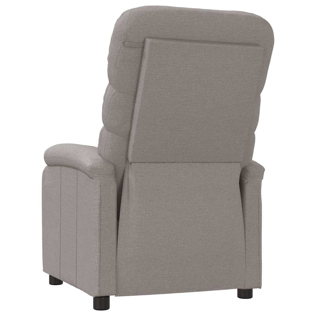 Fauteuil verstelbaar stof taupe