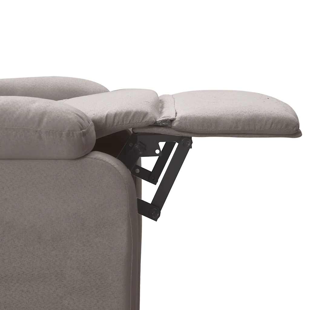 Fauteuil verstelbaar stof taupe