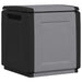 Tuinbox 130 L 54x53x57 cm donkergrijs en zwart