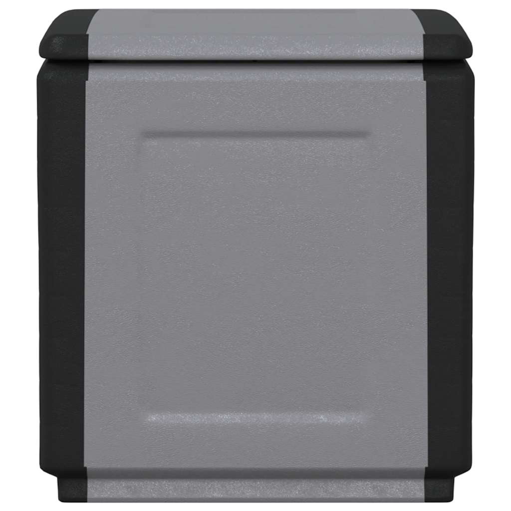 Tuinbox 130 L 54x53x57 cm donkergrijs en zwart
