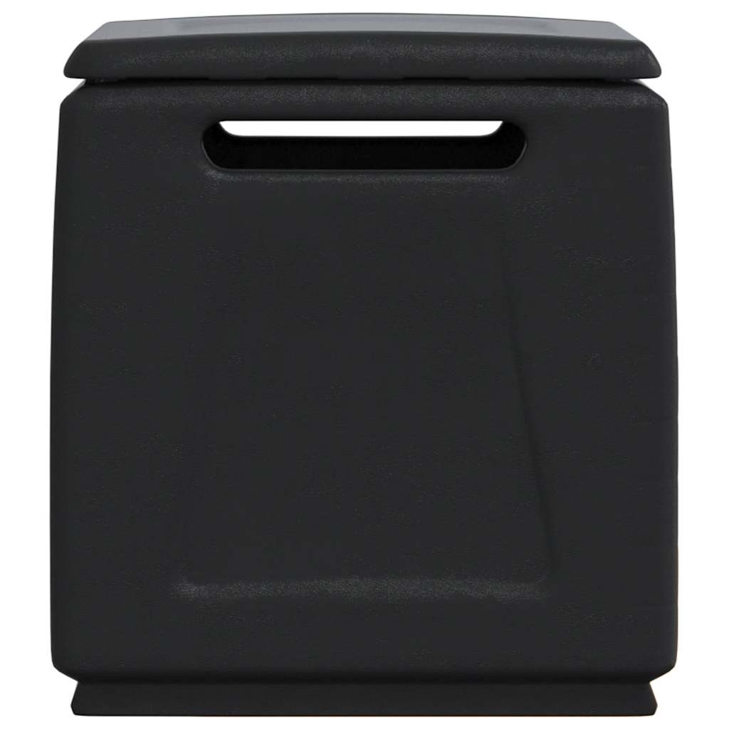 Tuinbox 130 L 54x53x57 cm donkergrijs en zwart