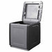 Tuinbox 130 L 54x53x57 cm donkergrijs en zwart