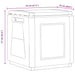 Tuinbox 130 L 54x53x57 cm donkergrijs en zwart