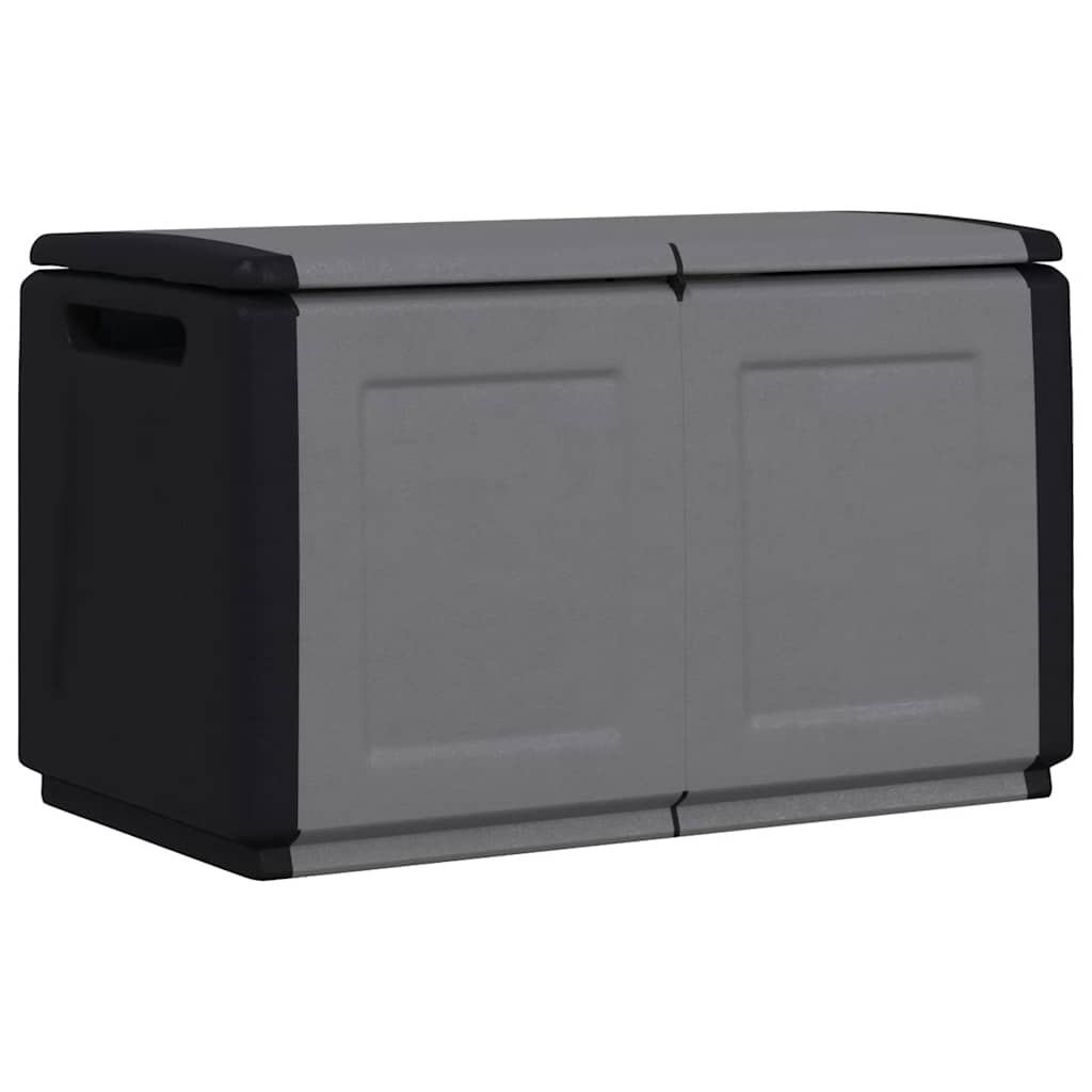 Tuinbox 230 L 96x53x57 cm donkergrijs en zwart