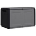 Tuinbox 230 L 96x53x57 cm donkergrijs en zwart