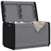 Tuinbox 230 L 96x53x57 cm donkergrijs en zwart