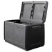 Tuinbox 230 L 96x53x57 cm donkergrijs en zwart