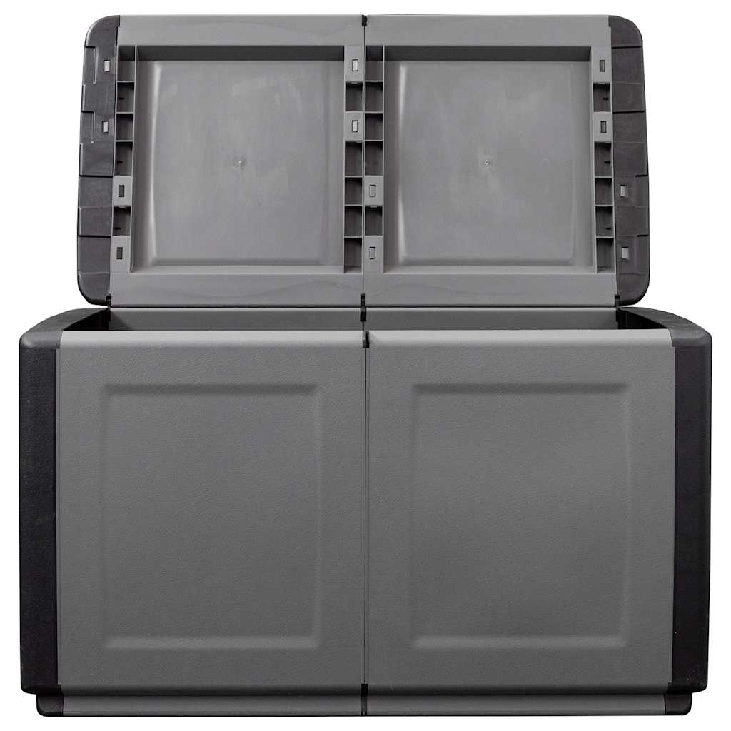 Tuinbox 230 L 96x53x57 cm donkergrijs en zwart