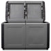 Tuinbox 230 L 96x53x57 cm donkergrijs en zwart
