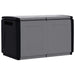 Tuinbox 230 L 96x53x57 cm donkergrijs en zwart